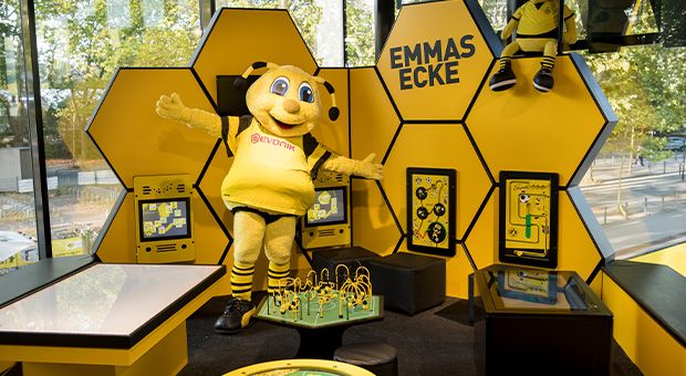 Borussia Dortmund children's play corner in the fanshop